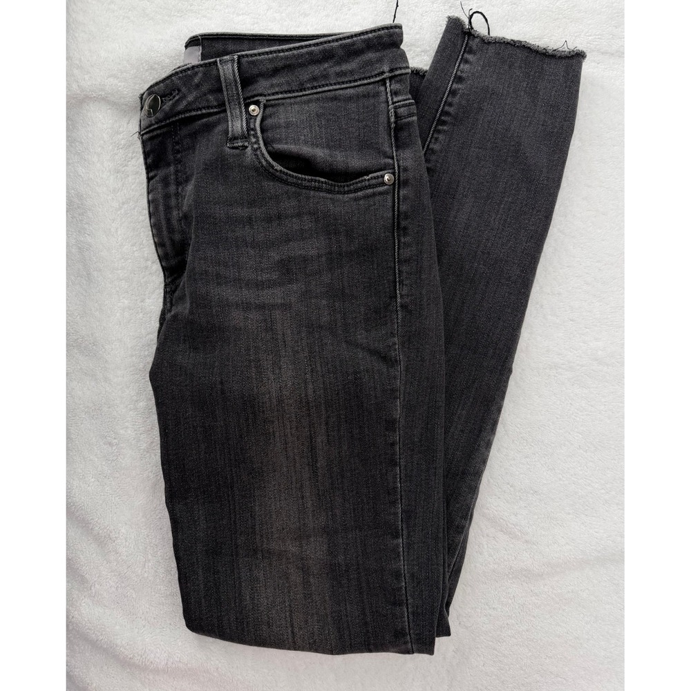 Joes Jeans The Icon Skinny‎ Ankle Daytona Faded Black Raw Hem Jeans Size 27